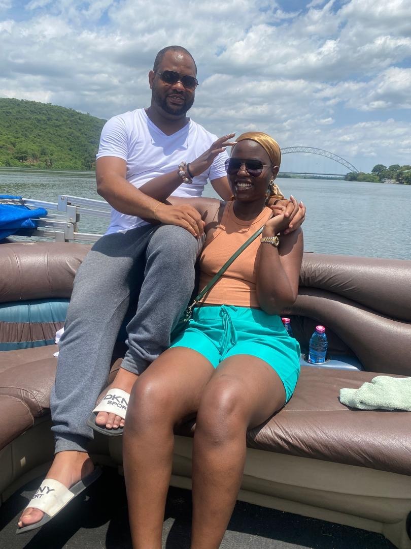 Claudine and Edward on the river
